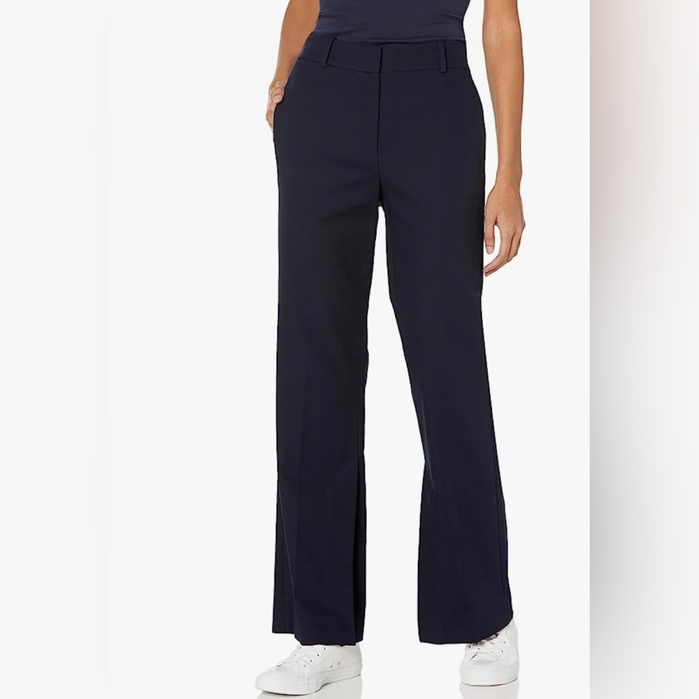 REBECCA TAYLOR Cotton Suiting Flared Trouser with‎ Vented Hems